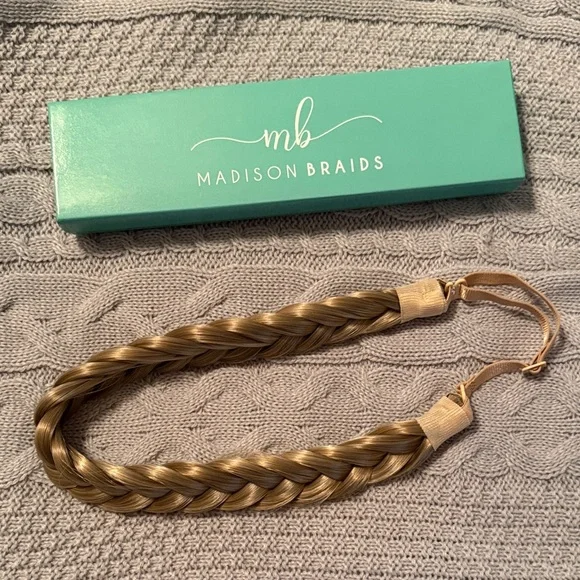 Madison Braids Blonde Braided Headband Hairpiece - Picture 2 of 4
